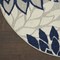 Homeroots 8 ft. Round Ivory & Navy Indoor & Outdoor Area Rug 384838 - alternate 6